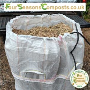 Recycled plastic bag used to send hay in. Reusable.